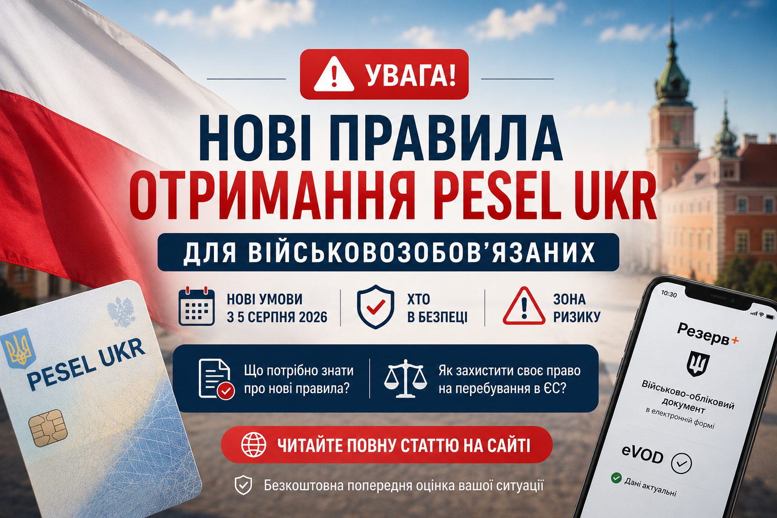 Новини з Польщі: Нові правила тимчасового захисту для військовозобов’язаних з України